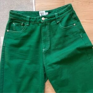 Princess Polly Green Straight Leg Jeans